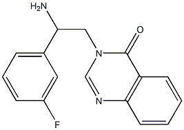 3-[2-amino-2-(3-fluorophenyl)ethyl]-3,4-dihydroquinazolin-4-one 结构式