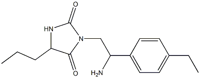 3-[2-amino-2-(4-ethylphenyl)ethyl]-5-propylimidazolidine-2,4-dione 结构式