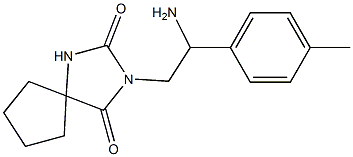 3-[2-amino-2-(4-methylphenyl)ethyl]-1,3-diazaspiro[4.4]nonane-2,4-dione 结构式