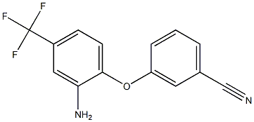 3-[2-amino-4-(trifluoromethyl)phenoxy]benzonitrile 结构式