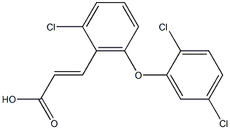 3-[2-chloro-6-(2,5-dichlorophenoxy)phenyl]prop-2-enoic acid 结构式