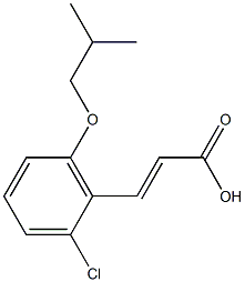 3-[2-chloro-6-(2-methylpropoxy)phenyl]prop-2-enoic acid 结构式