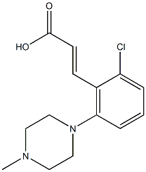 3-[2-chloro-6-(4-methylpiperazin-1-yl)phenyl]prop-2-enoic acid 结构式