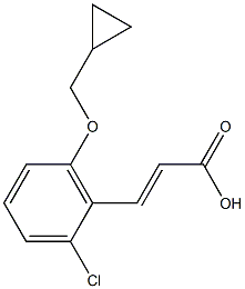 3-[2-chloro-6-(cyclopropylmethoxy)phenyl]prop-2-enoic acid 结构式