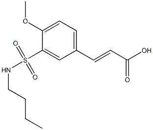 3-[3-(butylsulfamoyl)-4-methoxyphenyl]prop-2-enoic acid 结构式