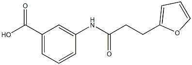 3-[3-(furan-2-yl)propanamido]benzoic acid 结构式