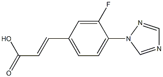 3-[3-fluoro-4-(1H-1,2,4-triazol-1-yl)phenyl]prop-2-enoic acid 结构式