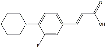 3-[3-fluoro-4-(piperidin-1-yl)phenyl]prop-2-enoic acid 结构式