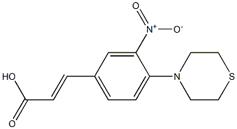 3-[3-nitro-4-(thiomorpholin-4-yl)phenyl]prop-2-enoic acid 结构式