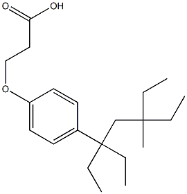 3-[4-(1,1,3-Triethyl-3-methyl-pentyl)-phenoxy]-propionic acid 结构式