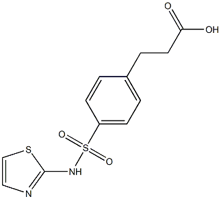 3-[4-(1,3-thiazol-2-ylsulfamoyl)phenyl]propanoic acid 结构式