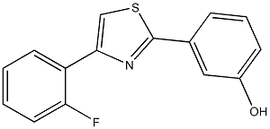 3-[4-(2-fluorophenyl)-1,3-thiazol-2-yl]phenol 结构式