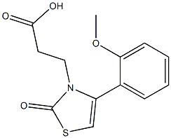 3-[4-(2-methoxyphenyl)-2-oxo-1,3-thiazol-3(2H)-yl]propanoic acid 结构式