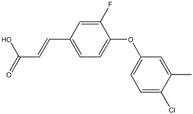 3-[4-(4-chloro-3-methylphenoxy)-3-fluorophenyl]prop-2-enoic acid 结构式