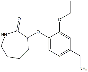 3-[4-(aminomethyl)-2-ethoxyphenoxy]azepan-2-one 结构式