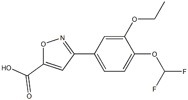 3-[4-(difluoromethoxy)-3-ethoxyphenyl]-1,2-oxazole-5-carboxylic acid 结构式