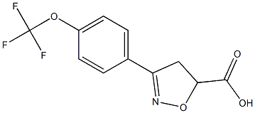 3-[4-(trifluoromethoxy)phenyl]-4,5-dihydro-1,2-oxazole-5-carboxylic acid 结构式