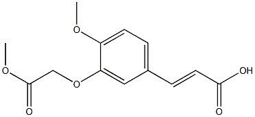 3-[4-methoxy-3-(2-methoxy-2-oxoethoxy)phenyl]prop-2-enoic acid 结构式