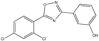 3-[5-(2,4-dichlorophenyl)-1,2,4-oxadiazol-3-yl]phenol 结构式