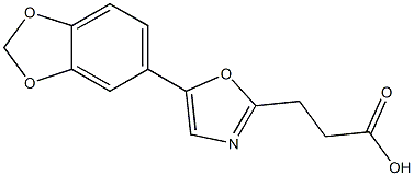 3-[5-(2H-1,3-benzodioxol-5-yl)-1,3-oxazol-2-yl]propanoic acid 结构式