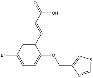 3-[5-bromo-2-(1,3-thiazol-4-ylmethoxy)phenyl]prop-2-enoic acid 结构式