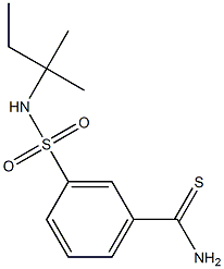 3-{[(1,1-dimethylpropyl)amino]sulfonyl}benzenecarbothioamide 结构式