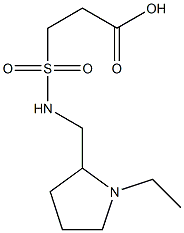 3-{[(1-ethylpyrrolidin-2-yl)methyl]sulfamoyl}propanoic acid 结构式