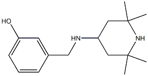 3-{[(2,2,6,6-tetramethylpiperidin-4-yl)amino]methyl}phenol 结构式