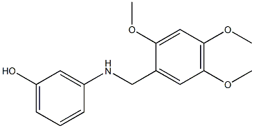 3-{[(2,4,5-trimethoxyphenyl)methyl]amino}phenol 结构式