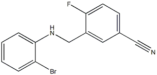 3-{[(2-bromophenyl)amino]methyl}-4-fluorobenzonitrile 结构式