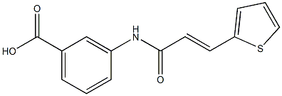 3-{[(2E)-3-thien-2-ylprop-2-enoyl]amino}benzoic acid 结构式