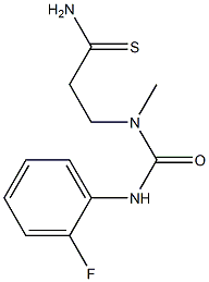 3-{[(2-fluorophenyl)carbamoyl](methyl)amino}propanethioamide 结构式