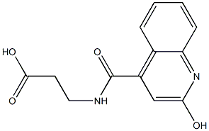 3-{[(2-hydroxyquinolin-4-yl)carbonyl]amino}propanoic acid 结构式