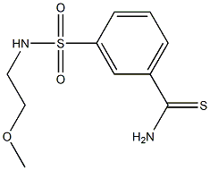 3-{[(2-methoxyethyl)amino]sulfonyl}benzenecarbothioamide 结构式