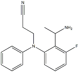 3-{[2-(1-aminoethyl)-3-fluorophenyl](phenyl)amino}propanenitrile 结构式