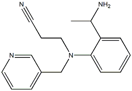 3-{[2-(1-aminoethyl)phenyl](pyridin-3-ylmethyl)amino}propanenitrile 结构式