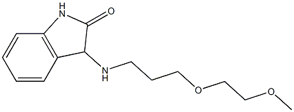 3-{[3-(2-methoxyethoxy)propyl]amino}-2,3-dihydro-1H-indol-2-one 结构式