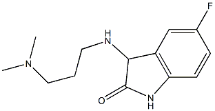 3-{[3-(dimethylamino)propyl]amino}-5-fluoro-2,3-dihydro-1H-indol-2-one 结构式