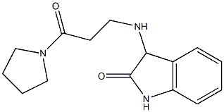 3-{[3-oxo-3-(pyrrolidin-1-yl)propyl]amino}-2,3-dihydro-1H-indol-2-one 结构式
