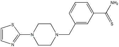 3-{[4-(1,3-thiazol-2-yl)piperazin-1-yl]methyl}benzene-1-carbothioamide 结构式