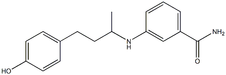 3-{[4-(4-hydroxyphenyl)butan-2-yl]amino}benzamide 结构式