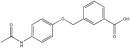 3-{[4-(acetylamino)phenoxy]methyl}benzoic acid 结构式