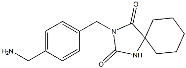 3-{[4-(aminomethyl)phenyl]methyl}-1,3-diazaspiro[4.5]decane-2,4-dione 结构式