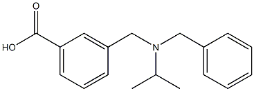 3-{[benzyl(propan-2-yl)amino]methyl}benzoic acid 结构式