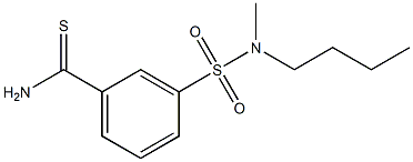 3-{[butyl(methyl)amino]sulfonyl}benzenecarbothioamide 结构式