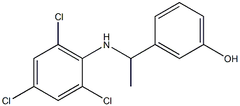 3-{1-[(2,4,6-trichlorophenyl)amino]ethyl}phenol 结构式