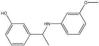 3-{1-[(3-methoxyphenyl)amino]ethyl}phenol 结构式