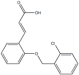 3-{2-[(2-chlorophenyl)methoxy]phenyl}prop-2-enoic acid 结构式