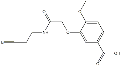 3-{2-[(2-cyanoethyl)amino]-2-oxoethoxy}-4-methoxybenzoic acid 结构式