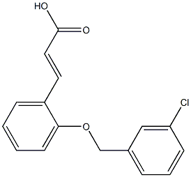 3-{2-[(3-chlorophenyl)methoxy]phenyl}prop-2-enoic acid 结构式